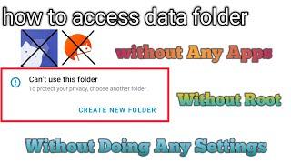 Can't Use This Folder Problem || Obb File Access || To Protect Your Privacy Choose Another Folder