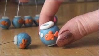 FISH BOWL - Polymer Clay Charm - How To | SoCraftastic