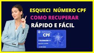 Esqueci o numero do meu CPF - Como recuperar!