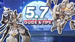 Guide and Tips on BEATING Floor 12 - 5.7 Spiral Abyss! | Genshin Impact