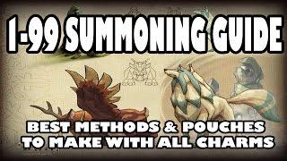 Runescape summoning guide 1-99 - Fastest Method And Pouches To Make With All Charms 2017