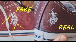 USPA shoes real vs fake. How to spot fake US Polo Association footwear