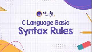 C Language Syntax Rule