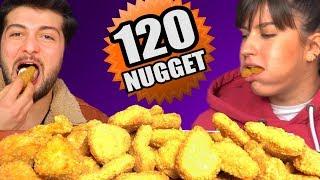 120 NUGGET KAPIŞMASI KIZLAR VS. ERKEKLER | Yeme Challenge