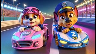 Paw Patrol Ultimate Rescue | Chase & Skye Joins F1 Racing?!Happy Life Story | Rainbow 3