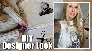 How I Cut My Designer Tees To Look and Fit Better | DIY Designer Inspired Tees