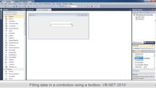 How to: Fill data in a combobox using a textbox, VB NET 2010