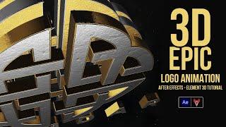 How to Make Epic 3D Logo Animation in After Effects - Element 3D - After Effects Tutorial