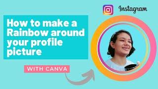 How to add a double circle for your Instagram profile picture with just using Canva #canvatricks