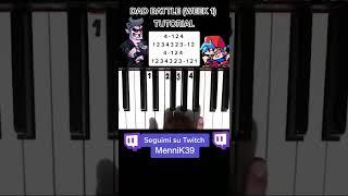 Dad Battle (Friday Night Funkin) - Easy piano TUTORIAL #shorts