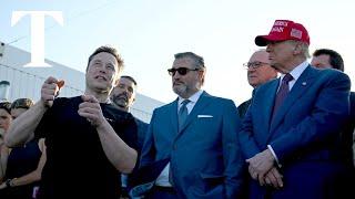 Donald Trump and Elon Musk watch Space X launch from Texas