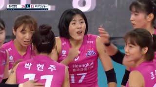 pink spiders vs KGC volleyball korea