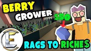 BERRY GROWER RP | Unturned Rags to Riches - Hire a farmer to help in hidden farm (Roleplay) #1
