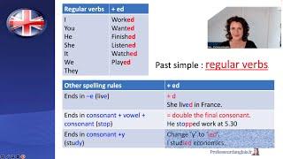  The simple past: regular and irregular verbs - Level A2, Lesson 28