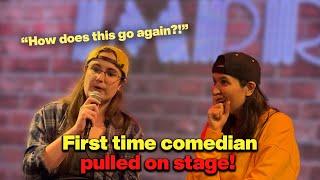 First Time Comedian Pulled On Stage | Ashley Gavin | FULL CLIP