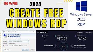 Create a Fee RDP based | Windows 2002 Server | 2024 Free RDP #FreeRDP