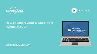 How to Export Data to Excel from Dynamics NAV