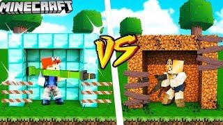 BAZA Z DIAMENTÓW VS BAZA Z ZIEMI - MINECRAFT | Vito vs Bella