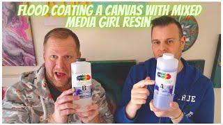 HOW TO resin flood coat your canvas using MIXED MEDIA GIRL Resin!! The SHOWPONY explains it all #297