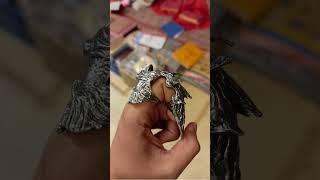 Oxidized Silver Devil Ring for boys by J.G. Art And Crafts .