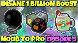 INSANE 1 BILLION BOOST - Bee Swarm Simulator NOOB to PRO Episode 5