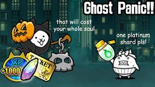 Selling your soul for Platinum Shard?! New Halloween Event: Ghost Panic!! (The Battle Cats)