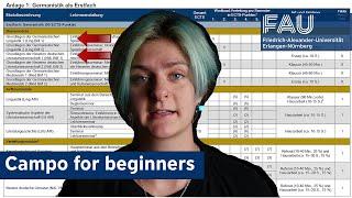 #meineFAU - the Uni Vlog. Creating the timetable - Campo for beginners