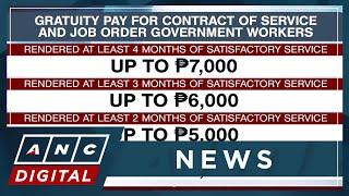 Marcos approves gratuity pay for government contract, job order workers | ANC