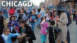 Chicago Halloween Trick or Treat Walk - Lakeview Roscoe Village on Monday | October 28, 2024 | 4K