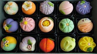 traditional japanese sweets, flower cake - korean street food