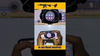 4x zero Recoil sensitivity settings pubg mobile 4x no recoil sensitivity 4x scoop settings #shorts