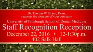 Pitt Dental Medicine Staff Recognition 2016 Invitation