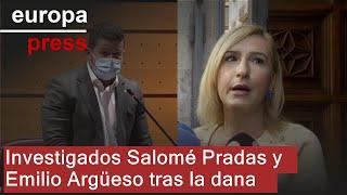 La jueza que investiga la dana cita como investigados a Salomé Pradas y Emilio Argüeso