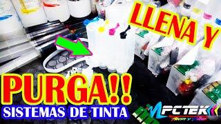 llenar y purgar sistema de tinta Epson