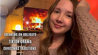 ASMR| listen to this while you are working ramble w/ fireplace crackles