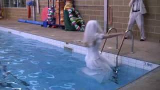 Bride in the pool wetlook fun