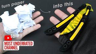 How to make Paper CS:GO Butterfly knife w/ FREE TEMPLATE