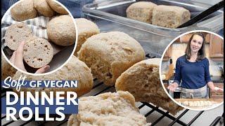 Soft GLUTEN-FREE Dinner Rolls + VEGAN
