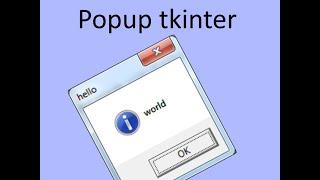 Popup in Python + tkinter