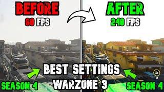 BEST PC Settings for Warzone 3 SEASON 4! (Optimize FPS & Visibility)