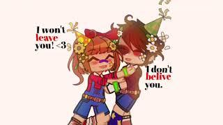 (Fnaf gacha) Swear i won't leave you/i don't belive you. // Elizabeth Afton and C.C afton