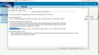 Bind BDA profile for EPON ONU On VSOl OLT From WEB