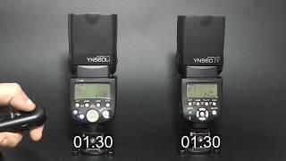 Yongnuo YN560Li & Yongnuo YN560IV. 18650 Li-ion & Eneloop Pro. Flash Recycle Time. #Rimlyanin