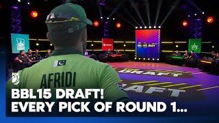 AFRIDI #1  Babar joins the Sixers! | Every pick of round 1 in the BBL15 draft  | Fox Cricket