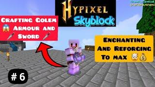  Crafting Full Golem Armor and Sword + Enchanting and Reforging |  | CraftersMc | Gameplay #6