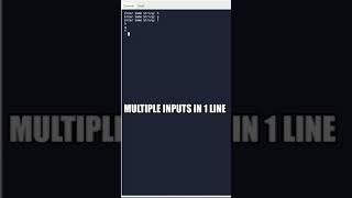 Multiple Input in a Single Line in Python #shorts #coding #program