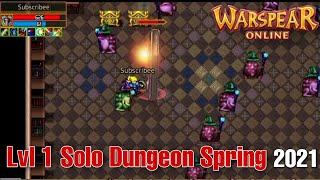 Warspear Online[Gameplay] - Warden Lvl 1 Solo Dungeon Spring 2021