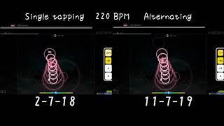 [Osu!] Single Tapping vs Alternating 220BPM (READ PINNED)