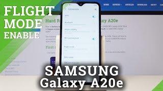 How to Switch On Flight Mode in SAMSUNG Galaxy A20e - Airplane Mode