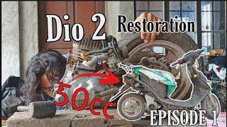 Honda Dio 2 Restoration ep.1 ( Project dio ) | Disassembly  - Richie